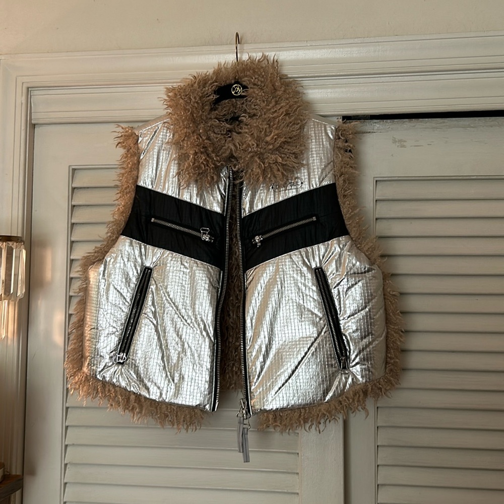 DRASTICALLY REDUCED - Diesel W-Efia Fur/Foil Vest